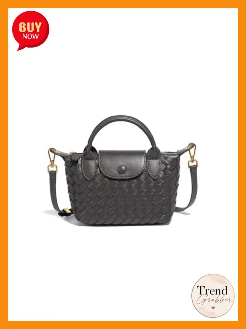 Braided Faux Leather Satchel Handbag with Top Handle Crossbody Strap